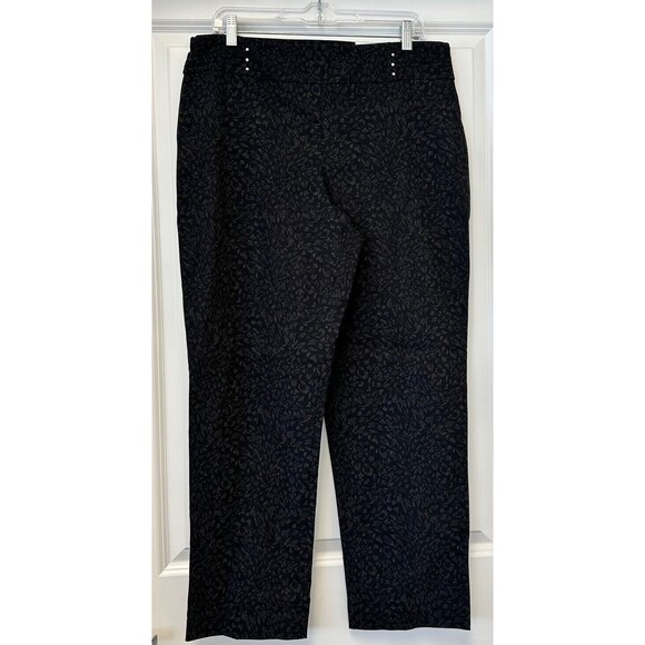 JM Collection Womens Printed Pull-On Slim Leg Pants Tummy Control L Short - Picture 1 of 5